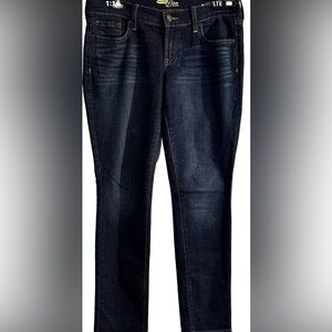 Old Navy Size 4 Short THE DIVA SKINNY JEANS Dark Wash Low Cut Blue EUC